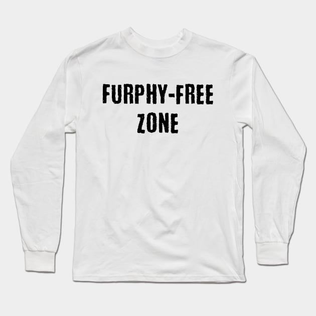 Furphy-Free Zone, funny Australian slang design Long Sleeve T-Shirt by Luxinda